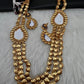 Multi Layer Kundan Green Carved Stone Mid Length Necklace