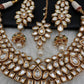 Kundan Statement Necklace comes with Earrings and Mang Tika