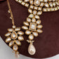 Kundan Statement Necklace comes with Earrings and Mang Tika