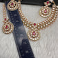 Mango Kundan Statement Necklace comes with Earrings and Mang Tika