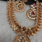 Mango Kundan Statement Necklace comes with Earrings and Mang Tika