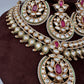 Mango Kundan Statement Necklace comes with Earrings and Mang Tika