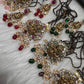 Goddess Lakshmi Color Stone Color Beads Mangalsutra Necklace - Red