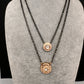 Double layer Black Beads Mangalsutra Necklace - Red
