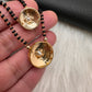 Double layer Black Beads Mangalsutra Necklace - Red