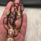 Double layer Black Beads Mangalsutra Necklace - Red