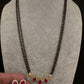 AD Color Stone Mangalsutra Necklace - Red