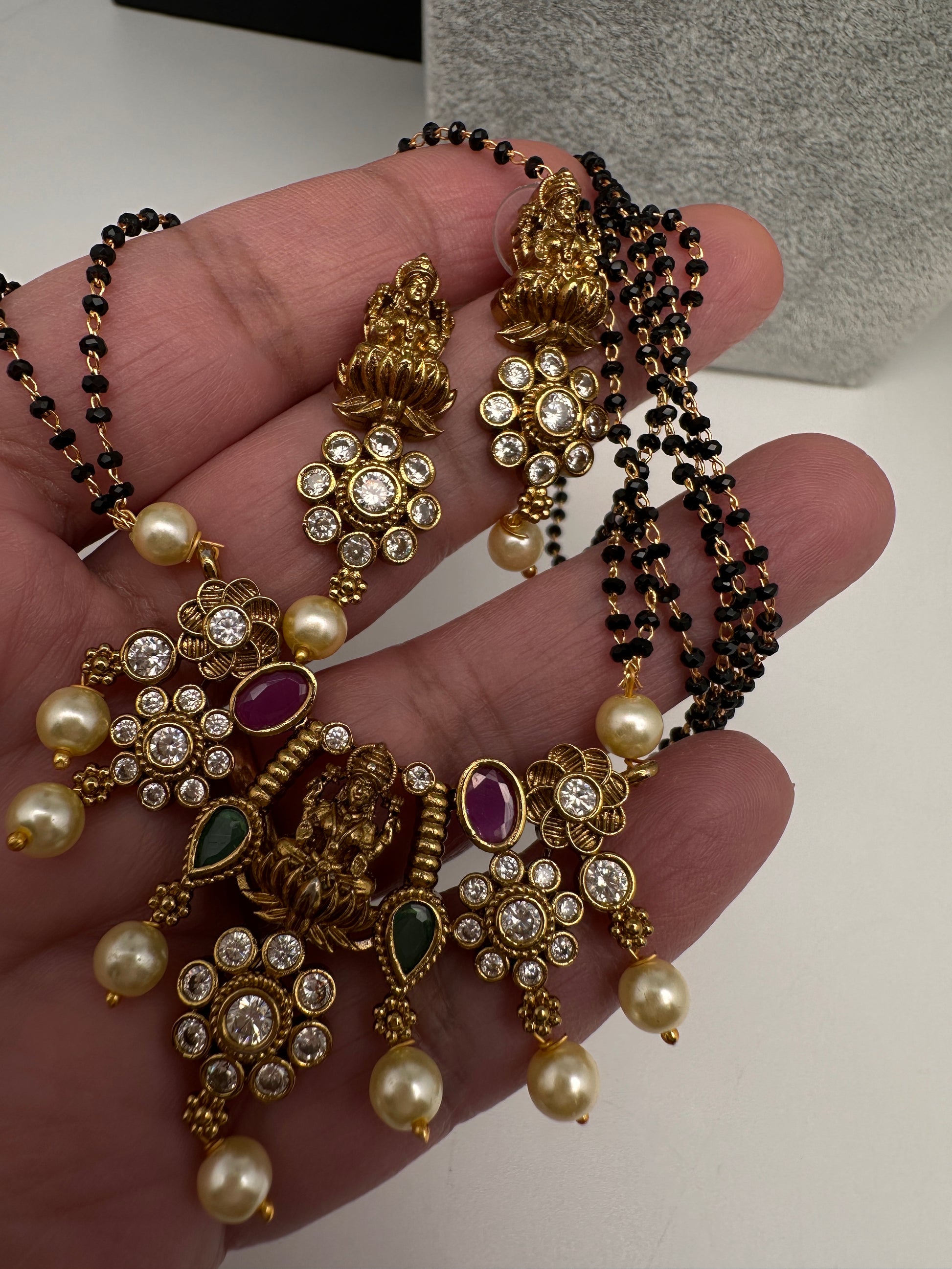 Goddess Lakshmi Mangalsutra Necklace - 