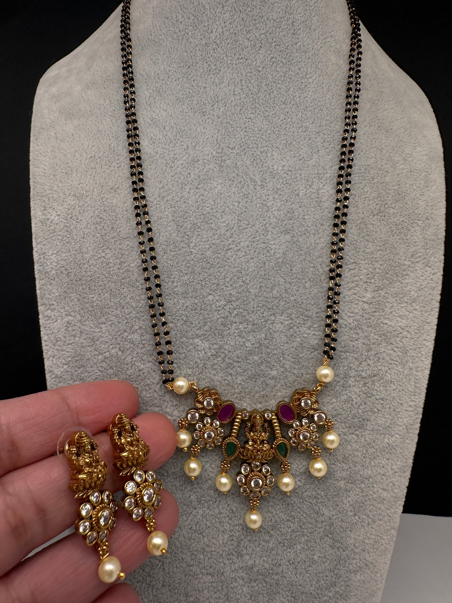 Goddess Lakshmi Mangalsutra Necklace - 