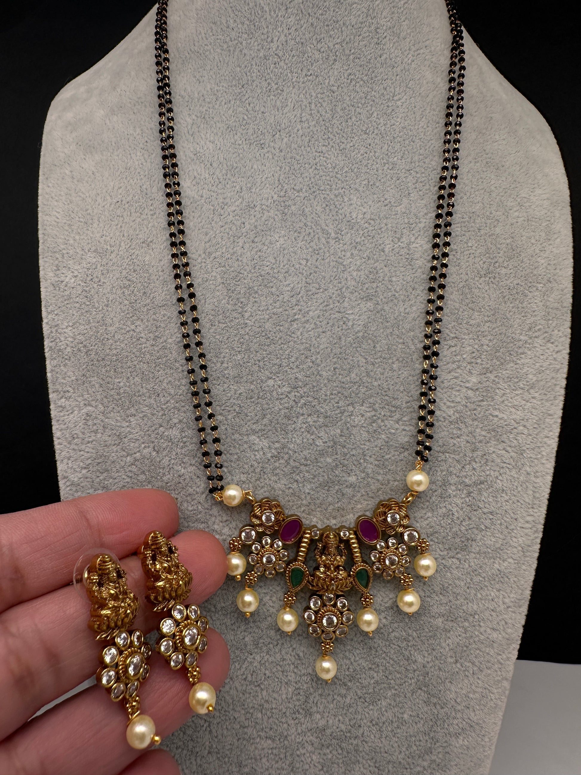 Goddess Lakshmi Mangalsutra Necklace - 