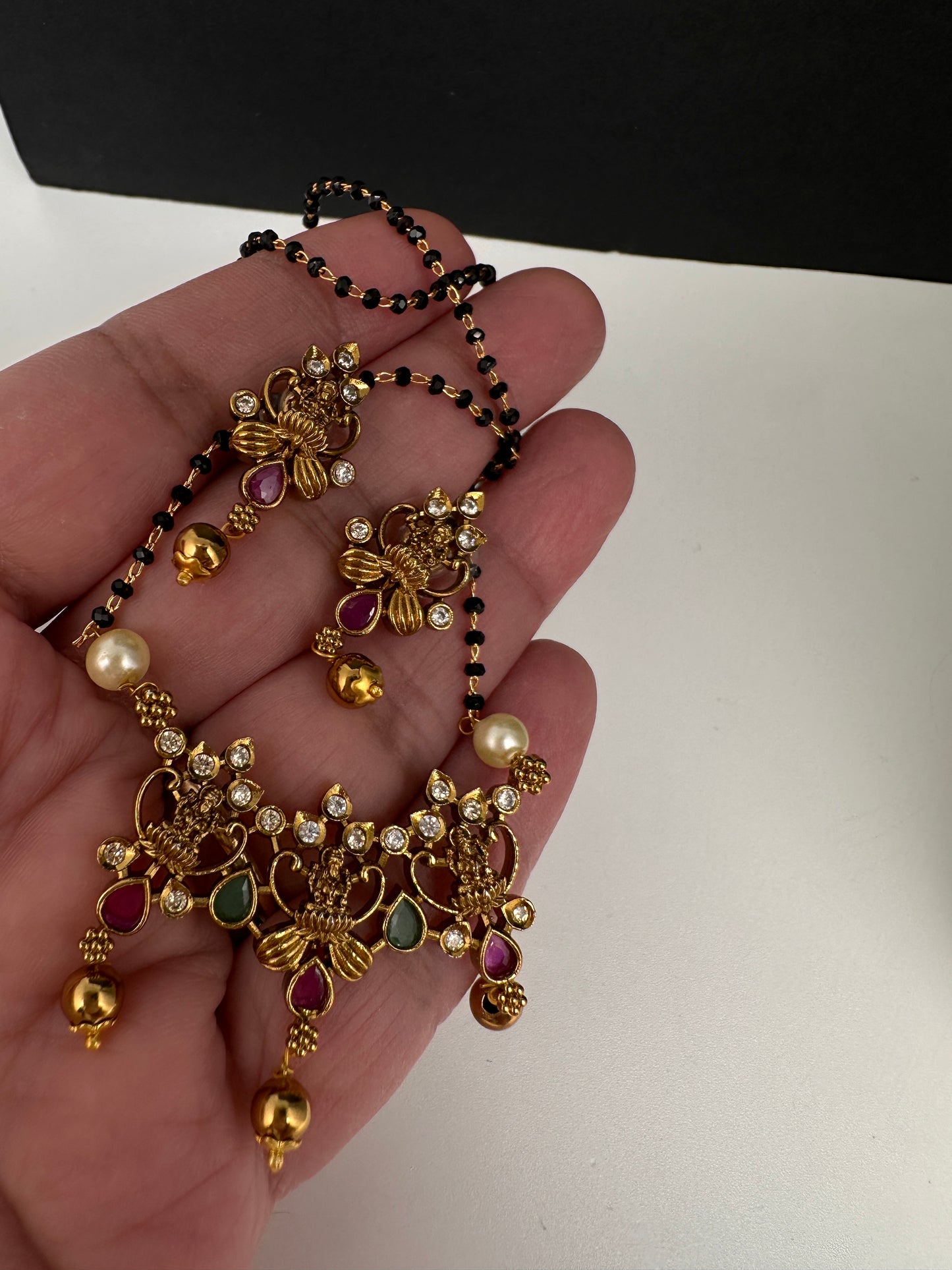 Goddess Lakshmi Mangalsutra Necklace - 