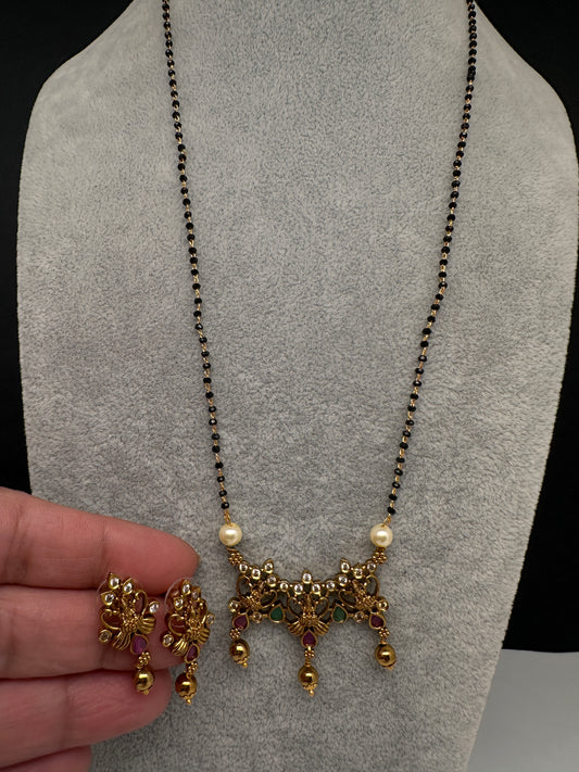 Goddess Lakshmi Mangalsutra Necklace - 