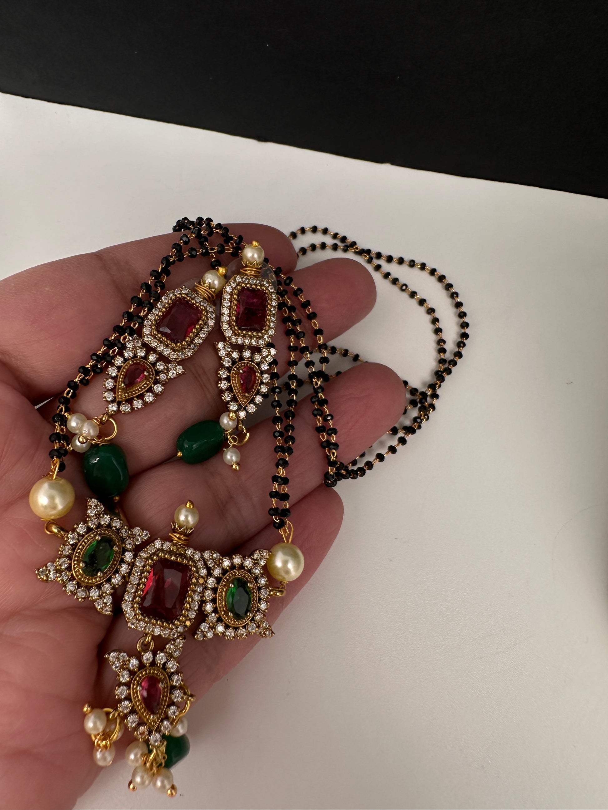 Multi Color Mangalsutra Necklace - 