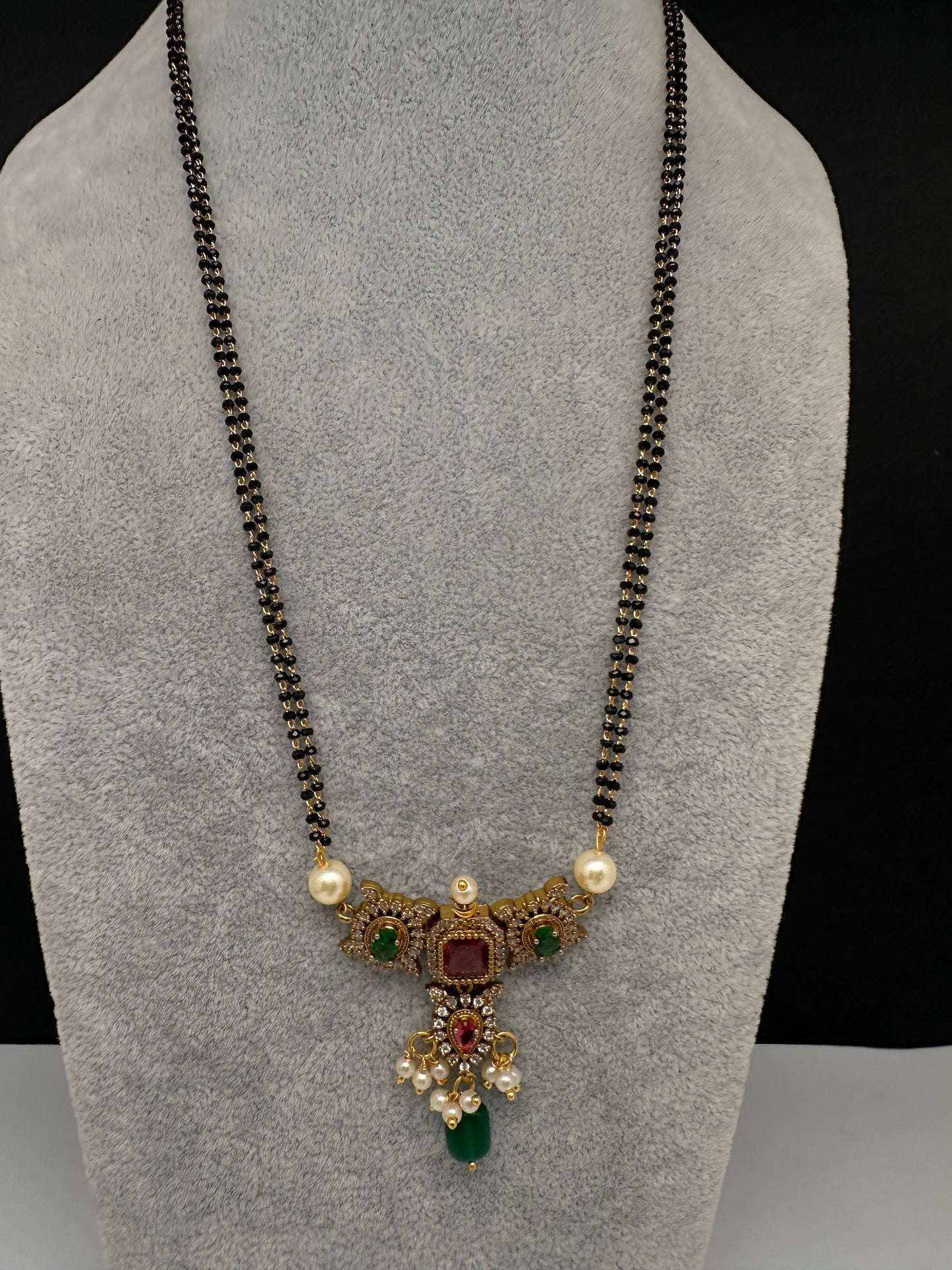 Multi Color Mangalsutra Necklace - 