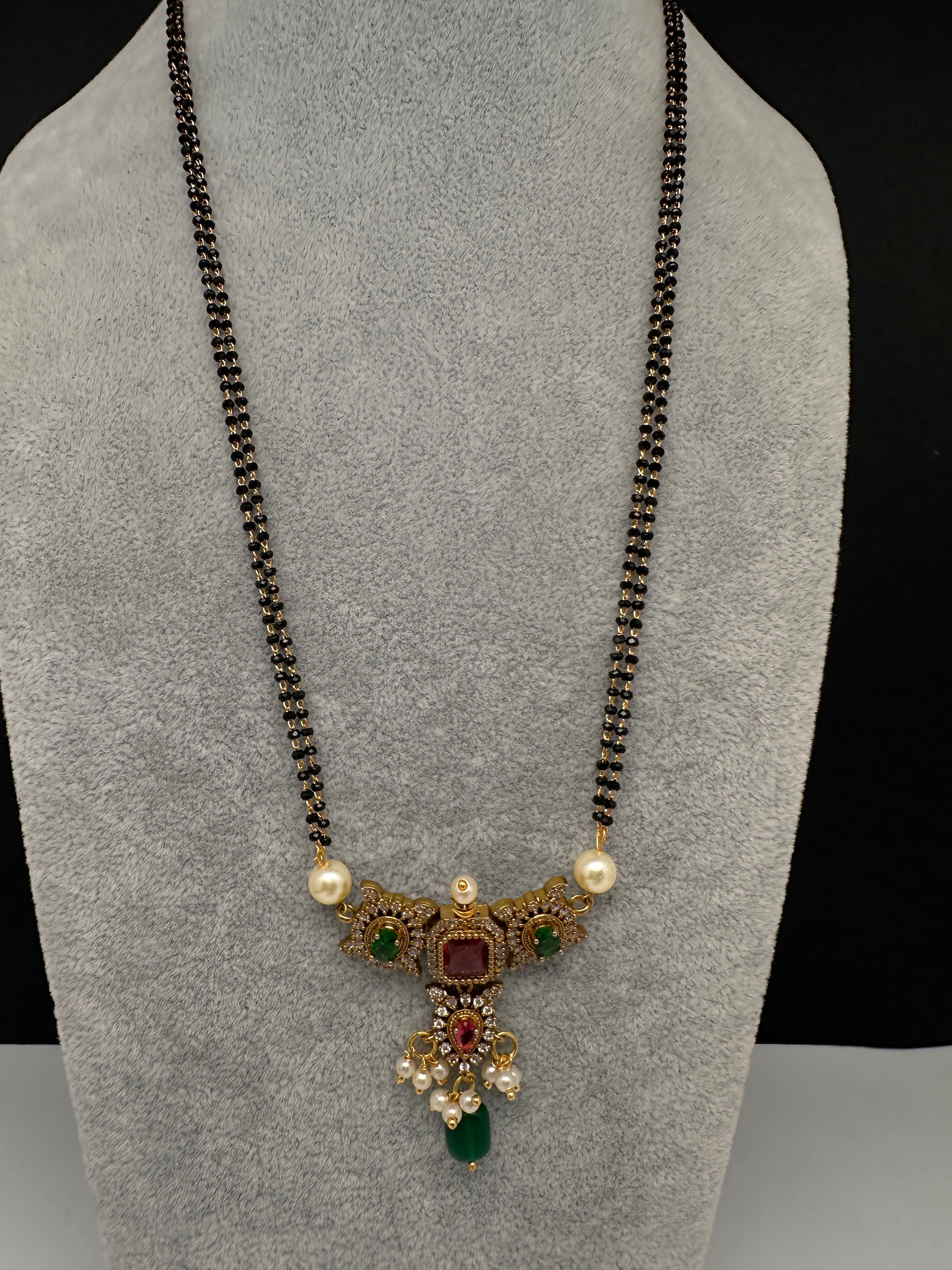 Multi Color Mangalsutra Necklace - 