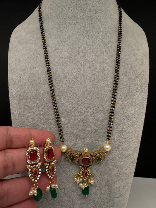 Multi Color Mangalsutra Necklace - 