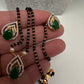 AD Color Stone Mangalsutra Necklace - Green