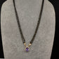 AD Color Stone Mangalsutra Necklace - Purple