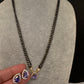 AD Color Stone Mangalsutra Necklace - Purple