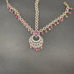Ruby Diamond Finish Maangteeka Mathapatti