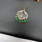 Diamond Finish Color Stone Maangteeka - Green