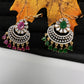 Diamond Finish Color Stone Maangteeka - Green