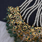 6 Carat Gold Plated Hyderabadi Jadau Emerald Pearls Golden Jhoomar