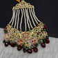 6 Carat Gold Plated Hyderabadi Jadau Real Pearls Pearls Golden Jhoomar