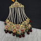 6 Carat Gold Plated Hyderabadi Jadau Real Pearls Pearls Golden Jhoomar