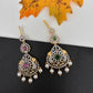 Diamond Finish Color Stone Maangteeka - Green