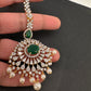 Emerald Green Diamond Finish  Maang tikka - 