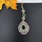 Emerald Green Diamond Finish  Maang tikka - 