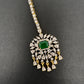 Emerald Green Diamond Finish  Maang tikka - 