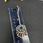 Emerald Green Diamond Finish  Maang tikka - 