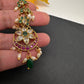 Matte Green CZ Kemp Maang Tikka - 