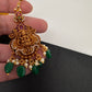 Matte Goddess Lakshmi Color Stone Maangteeka - Red