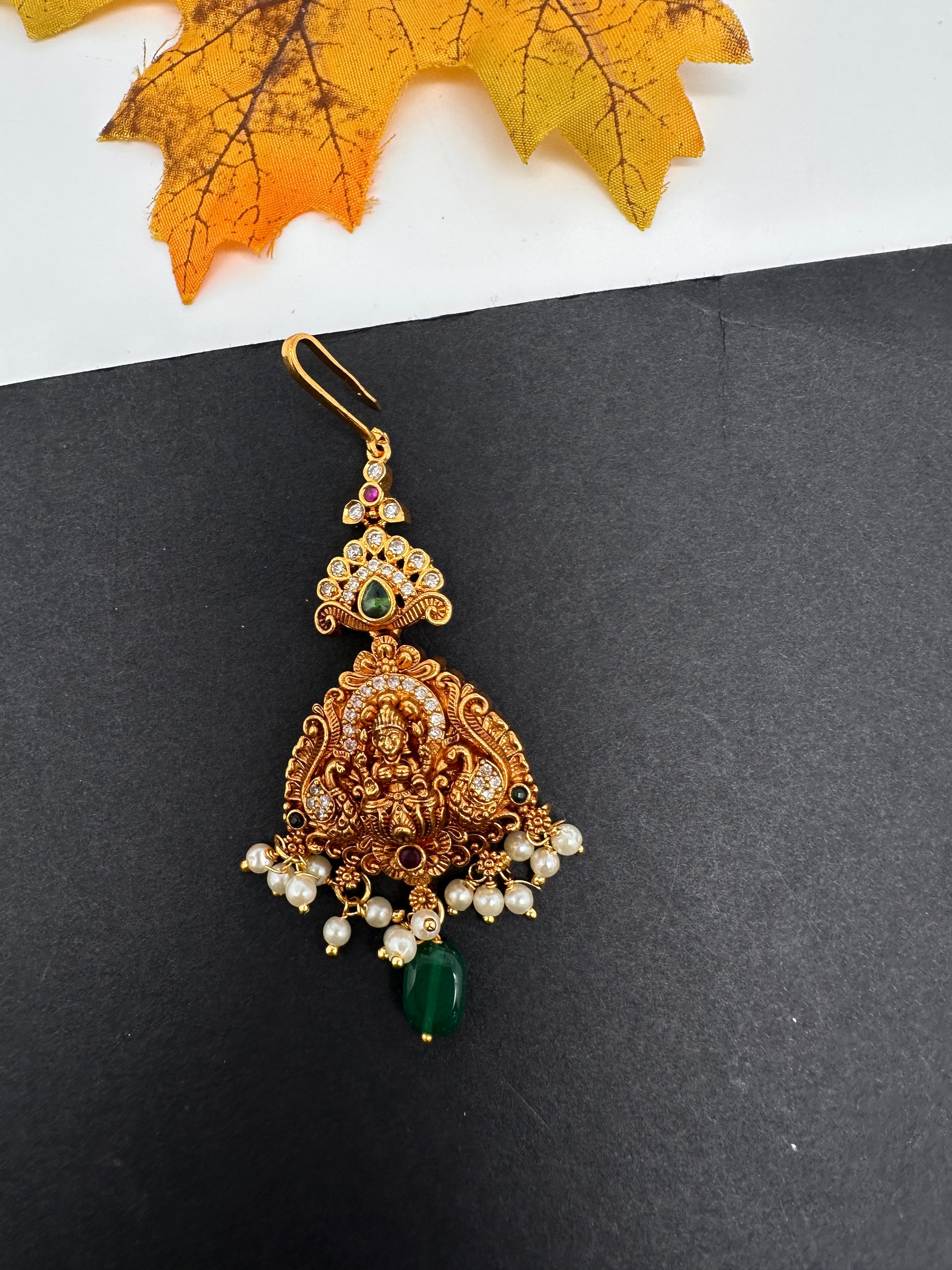 Matte Goddess Lakshmi Maangteeka - 