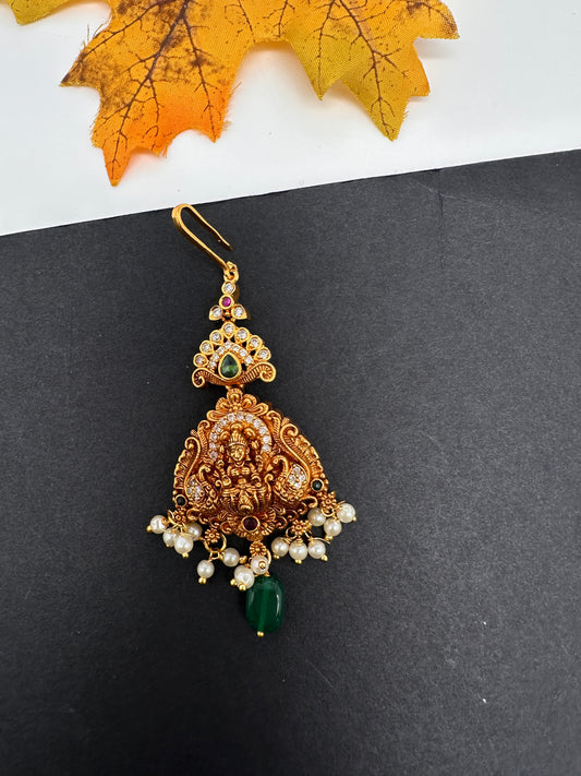 Matte Goddess Lakshmi Maangteeka - 