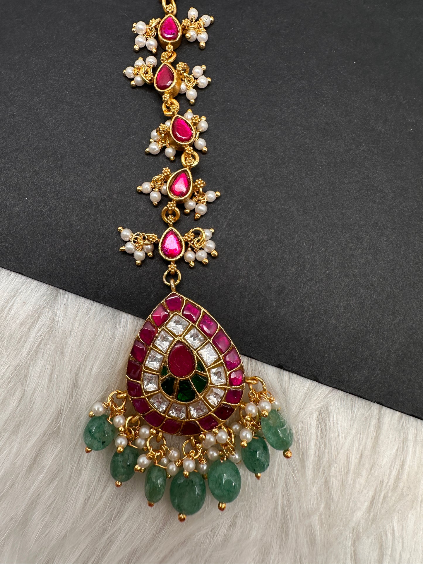 jadau Kundan Maang tika - 