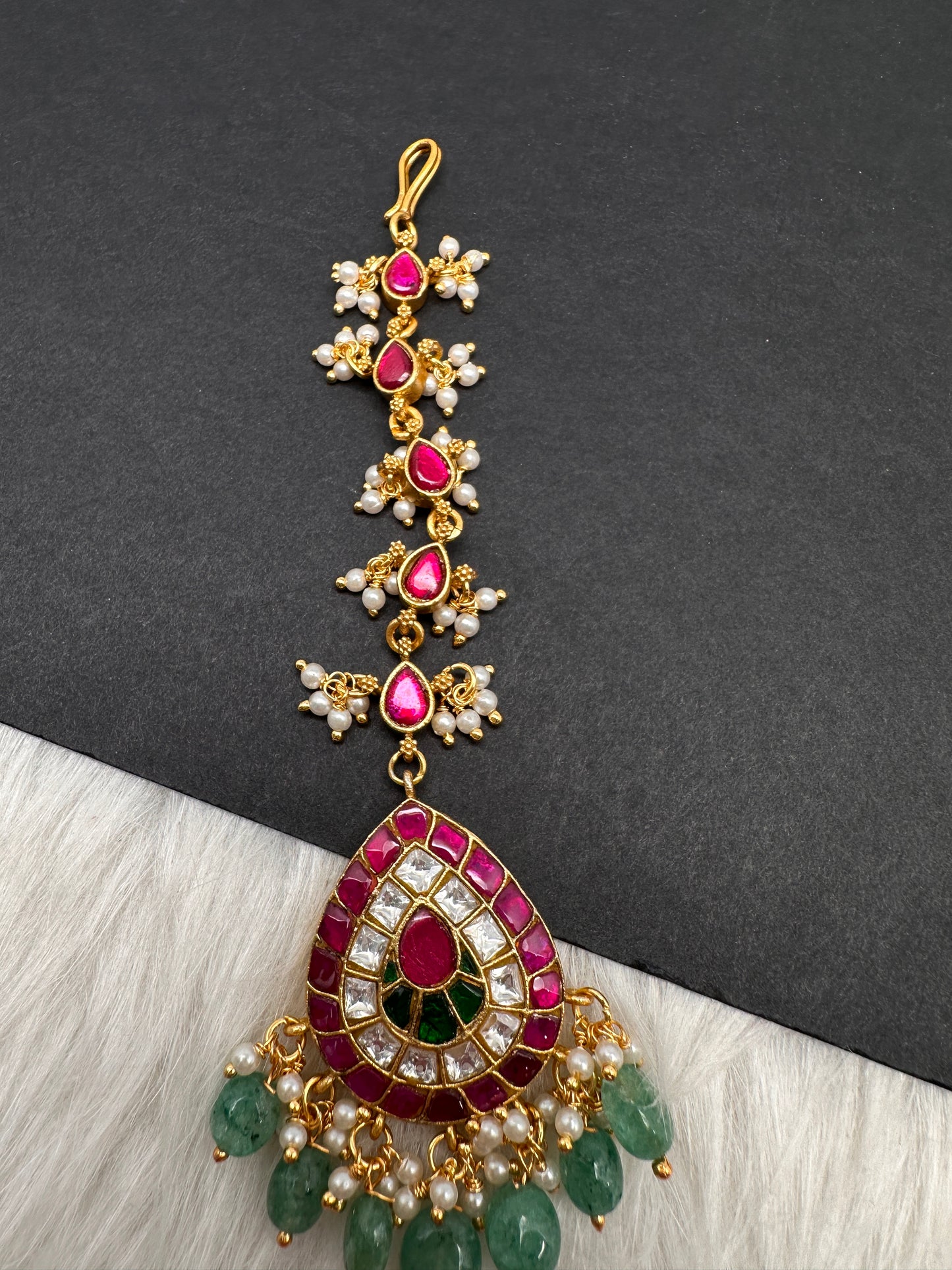 jadau Kundan Maang tika - 