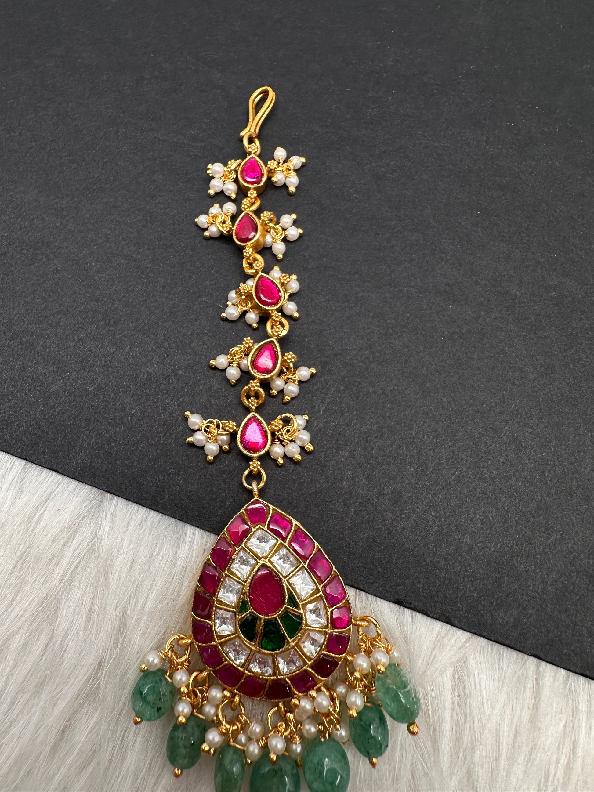 jadau Kundan Maang tika - 