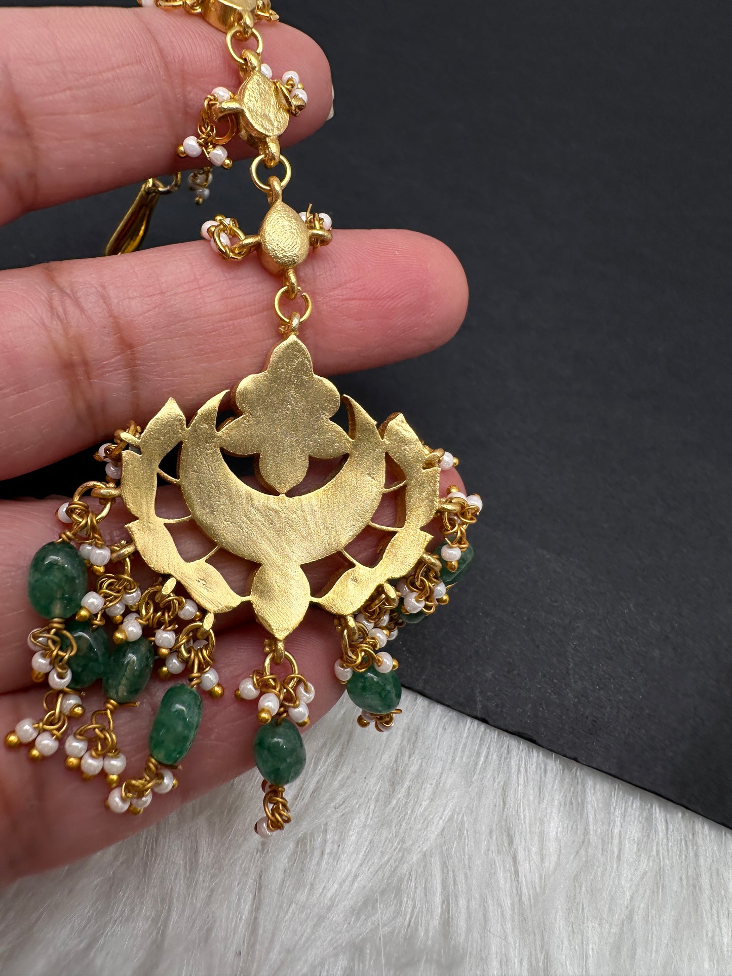 jadau Kundan Maang tika - 