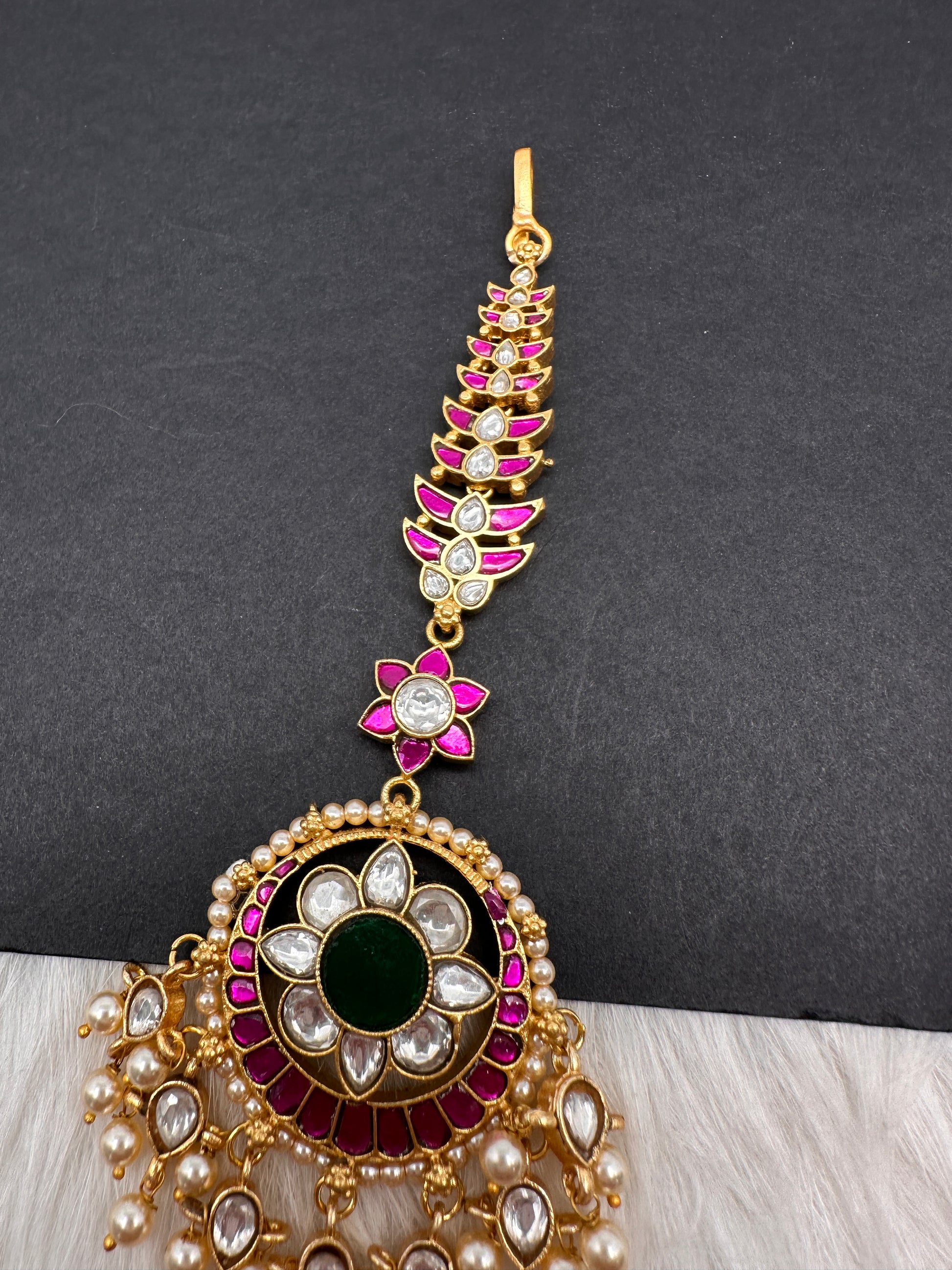 jadau Kundan Maang tika - 