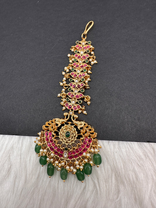 jadau Kundan Maang tika - 