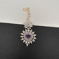 Diamond Finish  Maang tikka - Purple