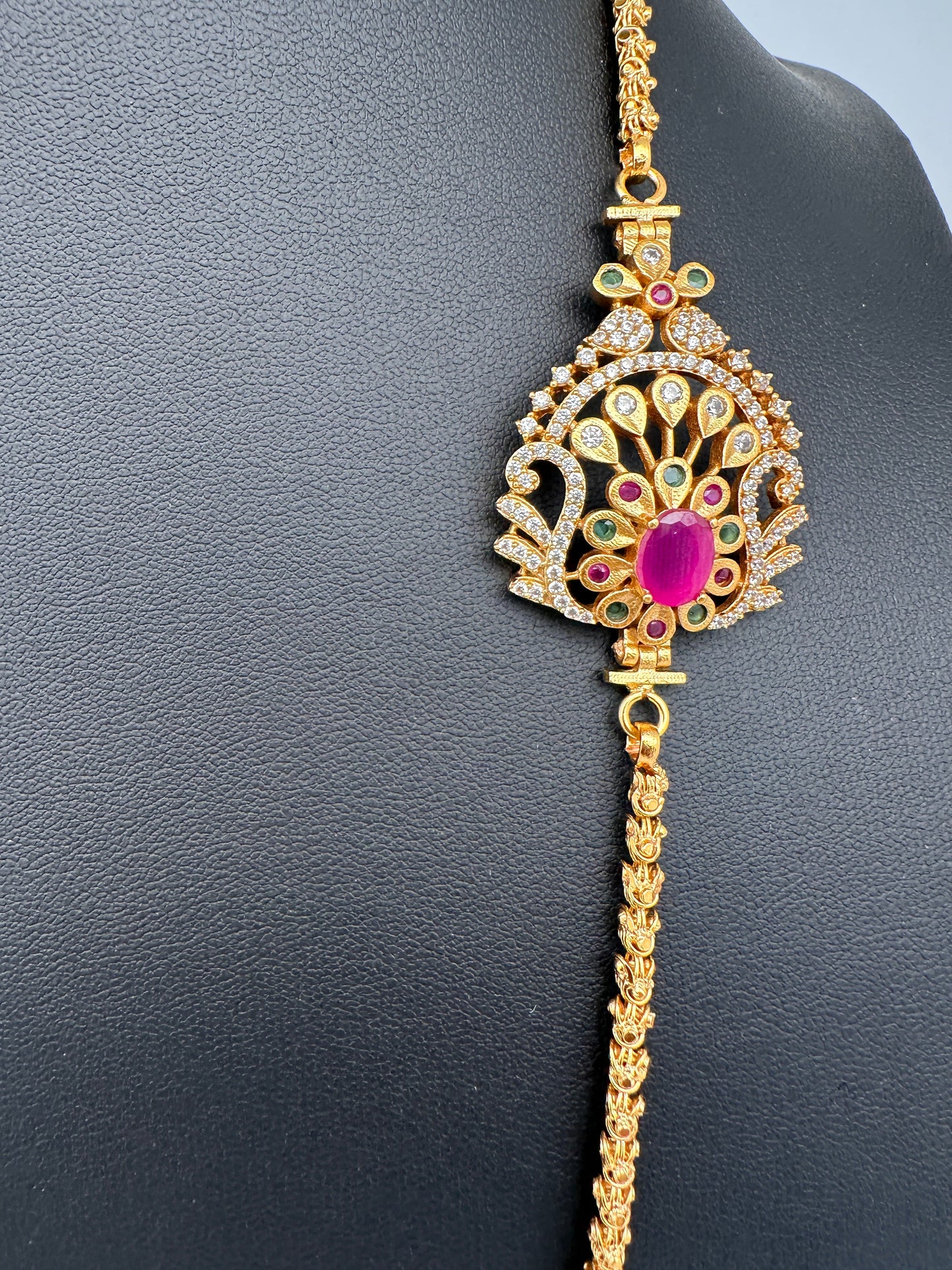 Side Pendent Chandra Mala Necklace