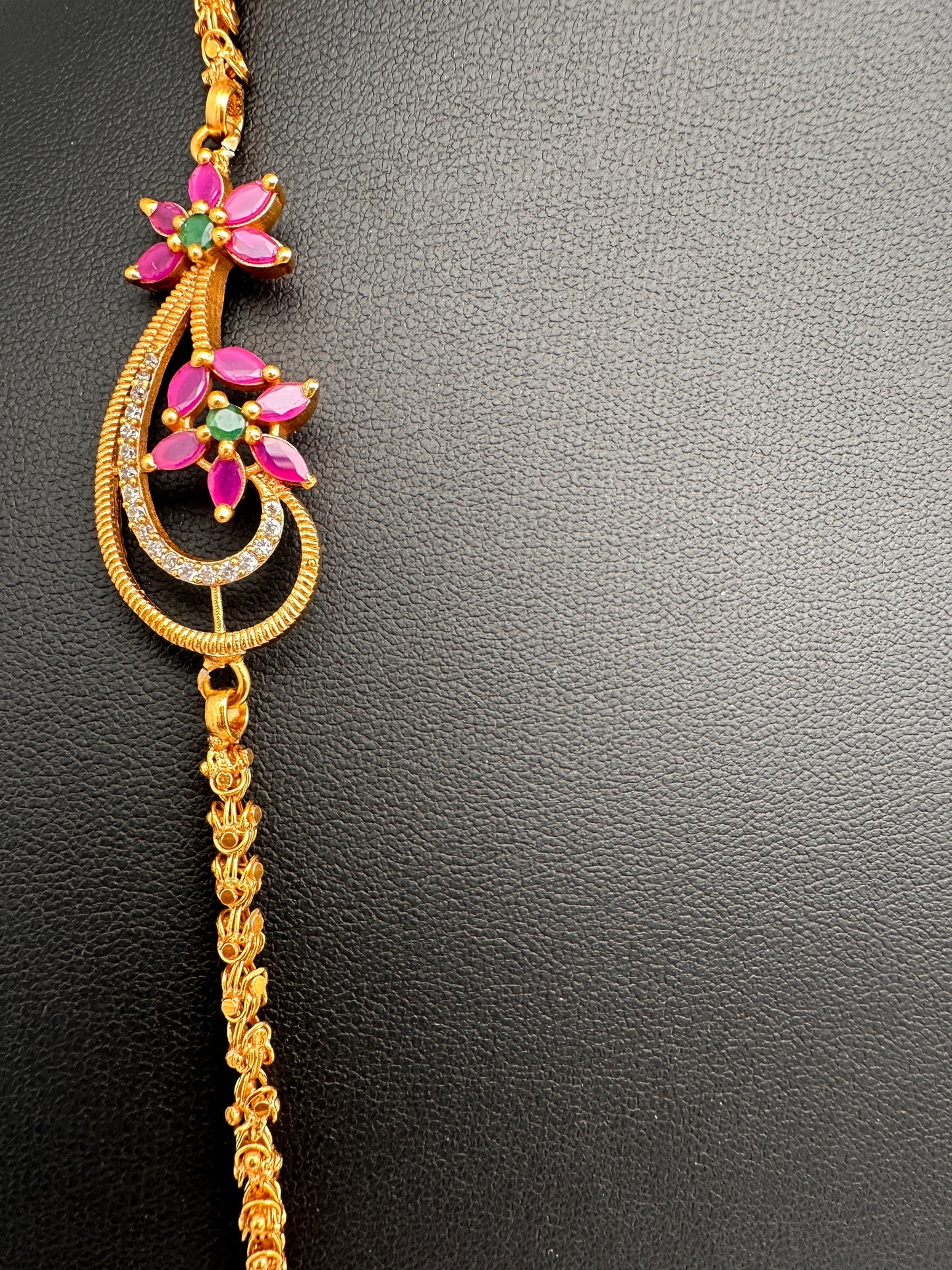 Side Pendent Chandra Mala Necklace