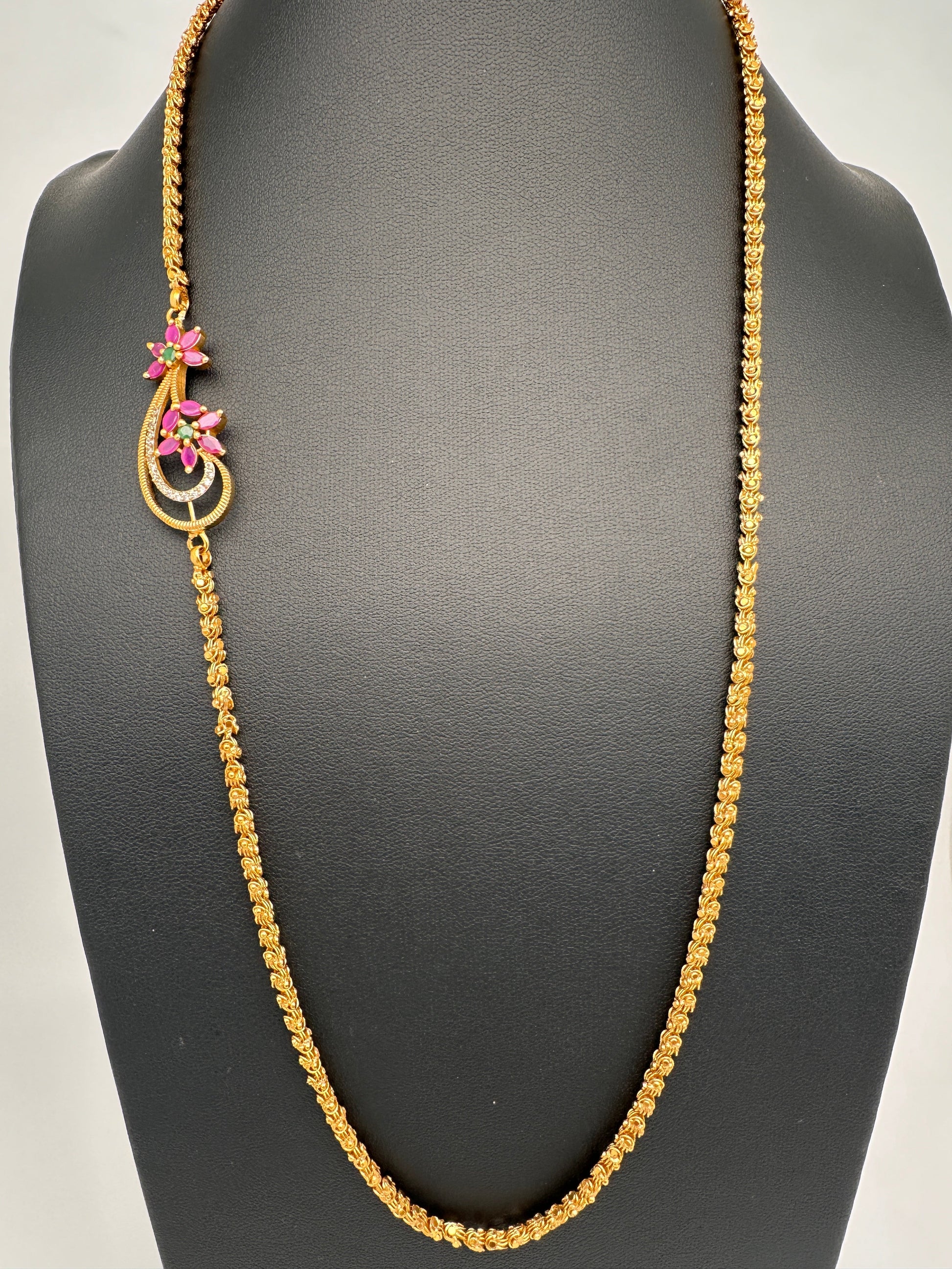 Side Pendent Chandra Mala Necklace