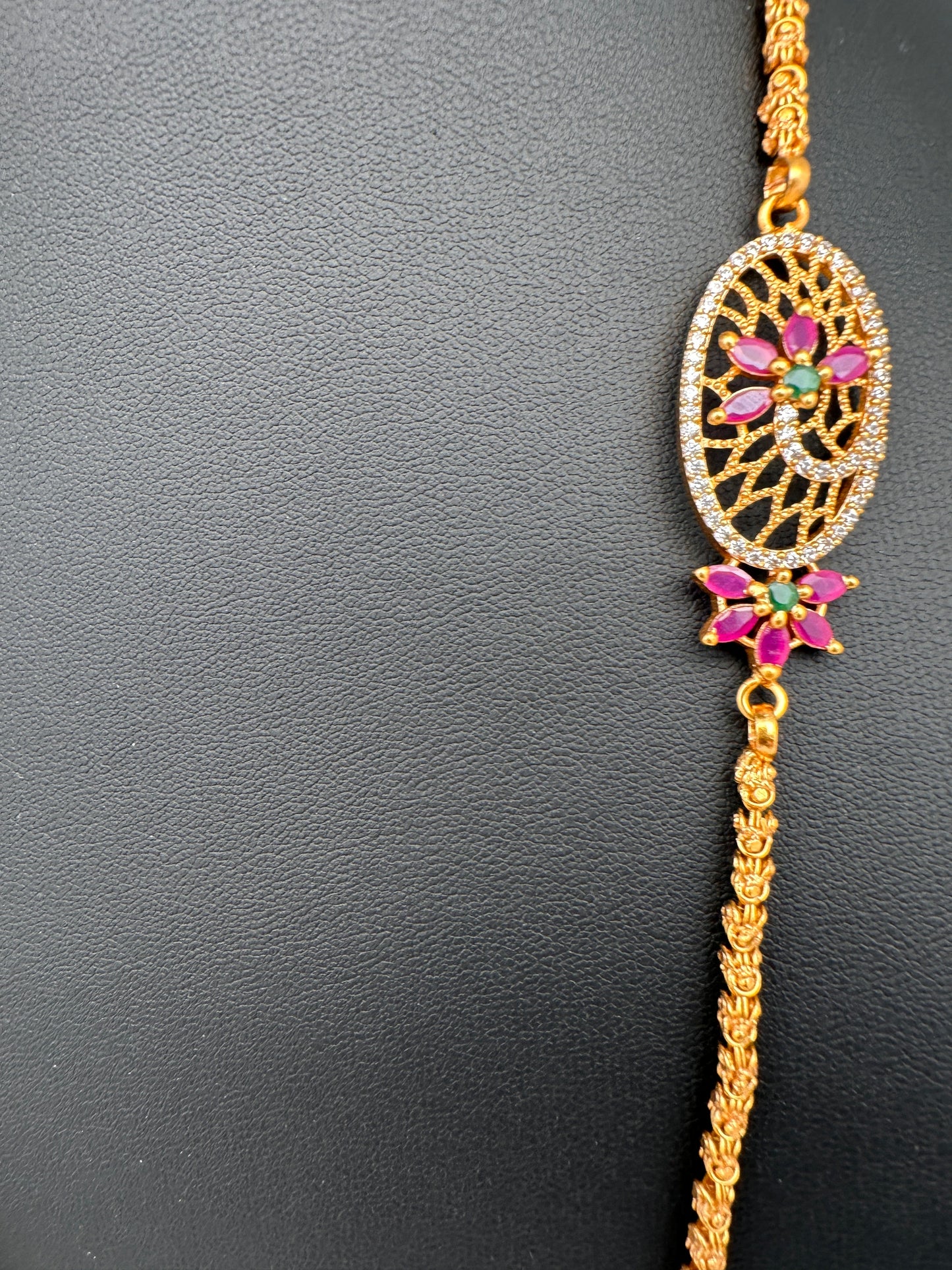 Side Pendent Chandra Mala Necklace