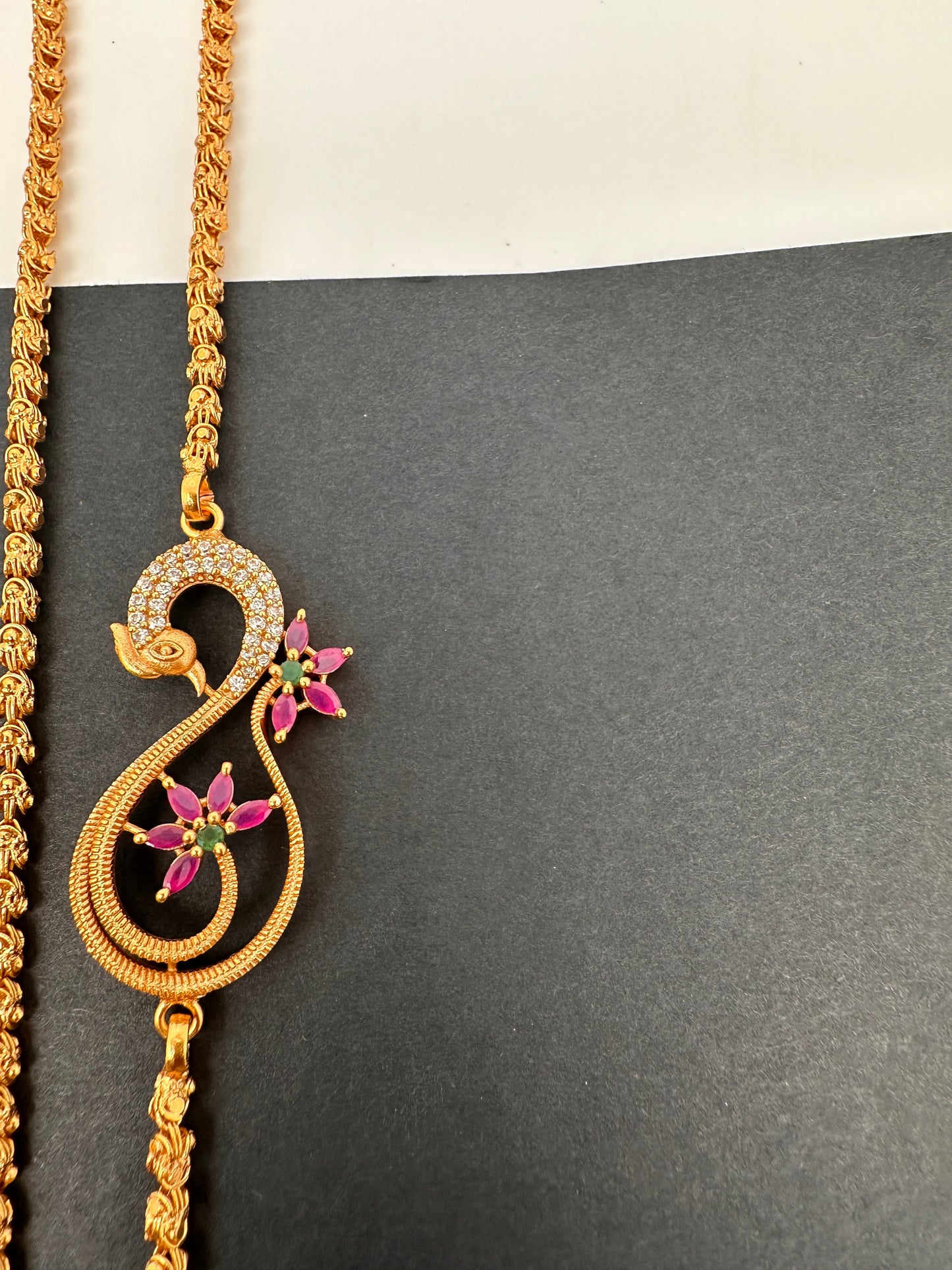 Side Pendent Chandra Mala Necklace